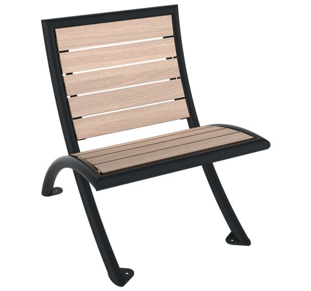 Banc VENISE 1 place lames bois/métal - Buton Design