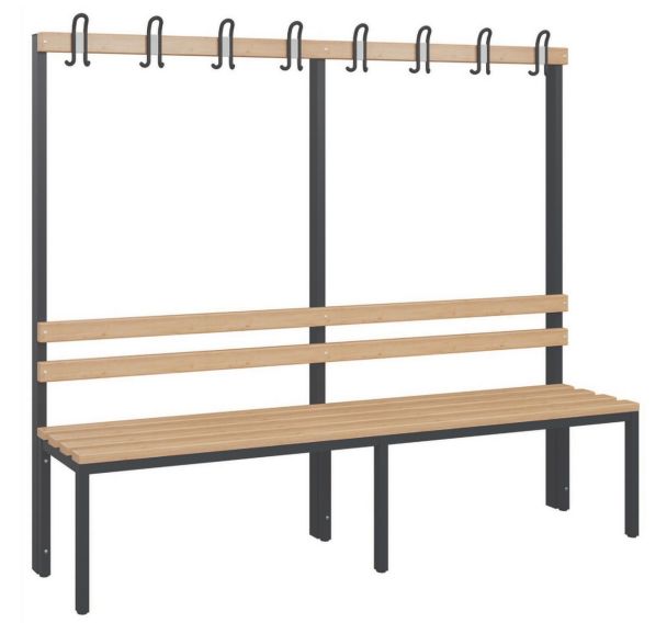 Banc bois - 4 à 8 patères - Simple face - CP