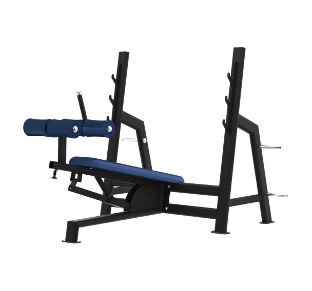 Banc développés déclinés olympique avec cale pied Evolution Laroq