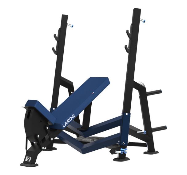 Banc développés inclinés olympique avec cale pied Performance Laroq