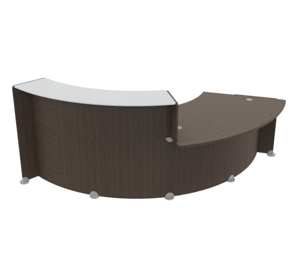Banque d'accueil courbe Glassy - Quadrifoglio