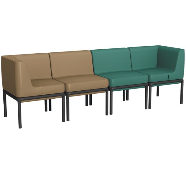 Banquette 4 places Lotua enduit PVC Ginkgo _ - Sokoa