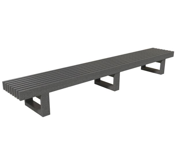 Banquette Contemporaine double plastique recyclé - Espace Urbain