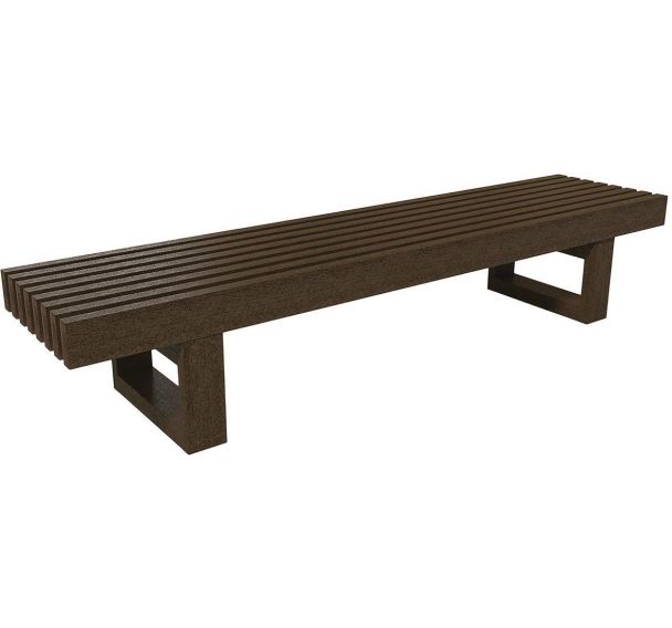 Banquette Contemporaine simple plastique recyclé - Espace Urbain