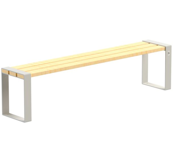 Banquette Forézien 1,90 m robinier/acier - Tolerie Forezienne