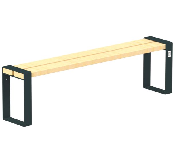 Banquette Forézien enfant 1,30 m robinier/acier - Tolerie Forezienne