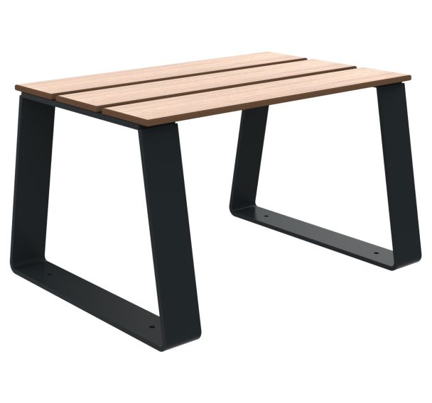 Banquette HAVANE 1 place lames bois/métal - Buton Design