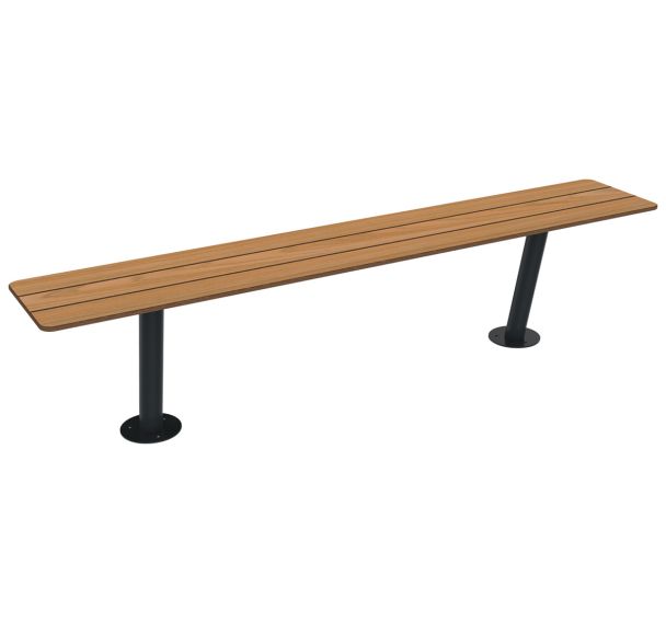 Banquette NAIROBI 1.80 m effet lames bois/métal - Buton Design