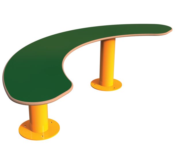 Banquette NINOU demi-lune 130 cm HPL/structure métal - Buton Design