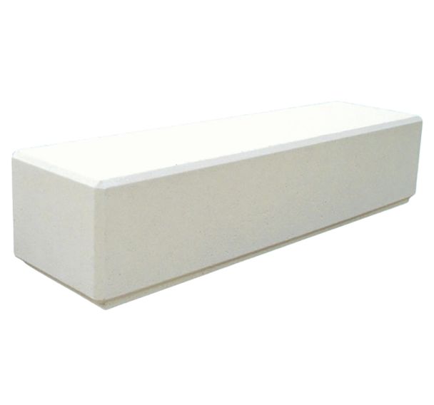 Banquette AMOS monobloc 2 m béton blanc sablé