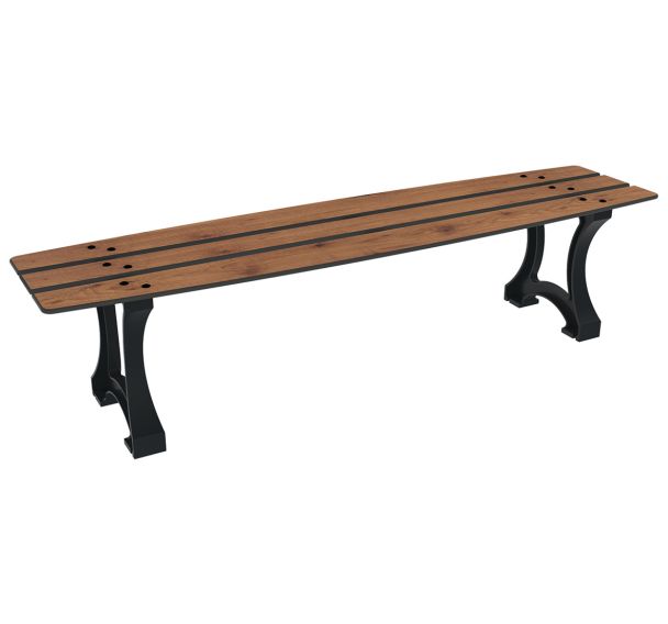 Banquette PRAGUE 1.80 m lames bois/fonte - Buton Design
