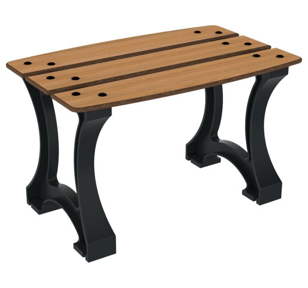 Banquette PRAGUE 1 place lames bois/fonte - Buton Design