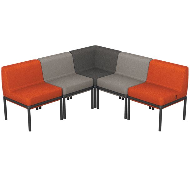 Banquette d'angle Lotua tissu 100% polyester _ - Sokoa