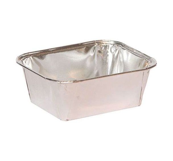 Barquette rectangulaire en aluminium - 82 cl