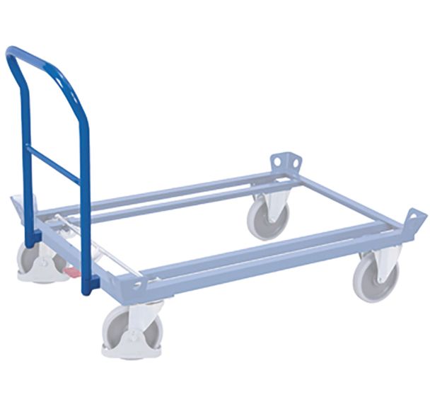 Barre de poussée mobile pour chariot porte-palettes
