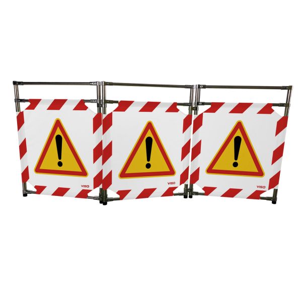 Barrière d'intervention 3 vantaux logo attention danger - Viso