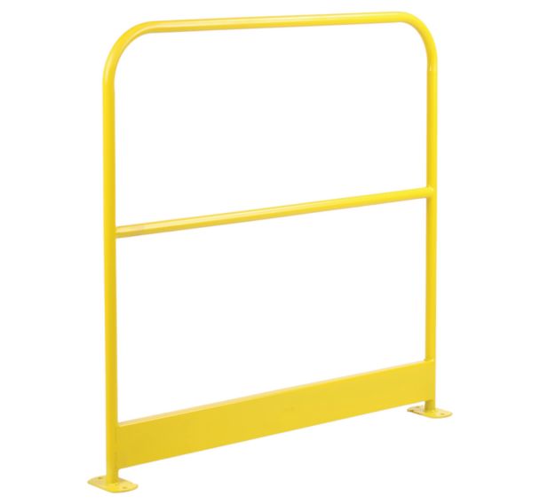 Barrière de sécurité jaune en acier avec plinthe - Manutan Expert