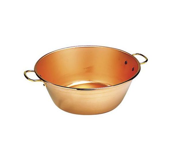 Bassine à confiture cuivre Ø 350mm à poignées