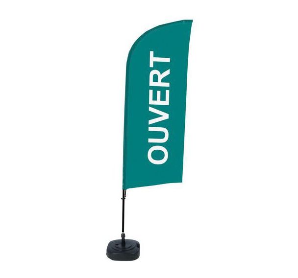 Beach flag base remplissable Ouvert - Français - Showdown Displays