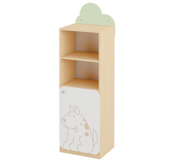Bibliothèque haute 1 porte 50 x 40 x 140 cm