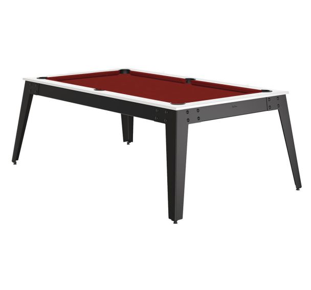 Billard Steel cadre blanc - pieds gris - Rene Pierre