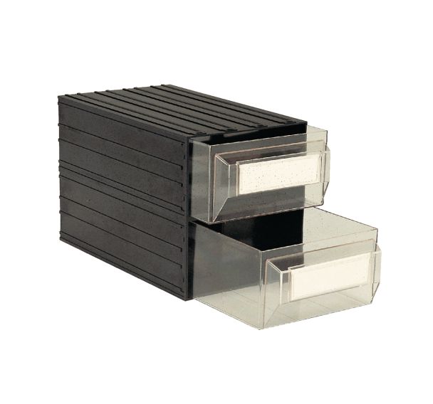 Bloc-tiroirs Modèle 23,8x42,3x26,2 Nb de tiroirs: 2 Transparent