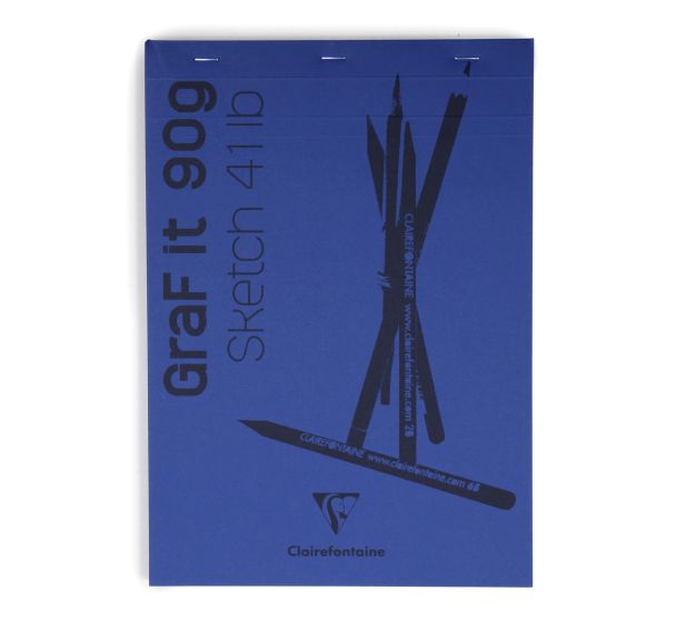 Bloc GraF'iT A6 80 feuilles 90g Bleu nuit n°57 O