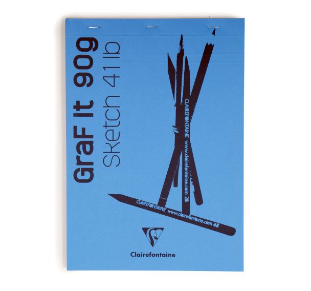 Bloc GraF'iT A6 80 feuilles 90g Bleu royal n°78 O