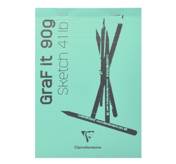 Bloc GraF'iT A6 80 feuilles 90g Bleu turq n°69 O