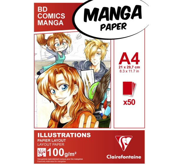 Bloc Manga Illustrations 100g - Clairefontaine