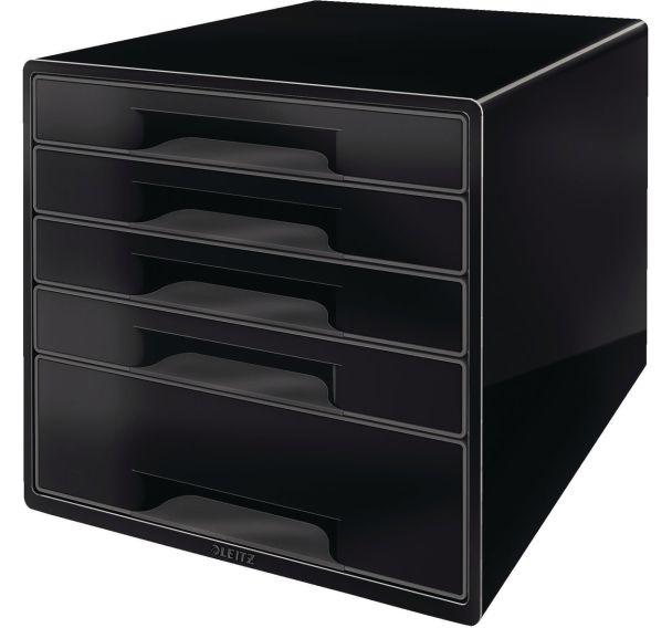 Bloc de classement Leitz Dual, 5 tiroirs Noir