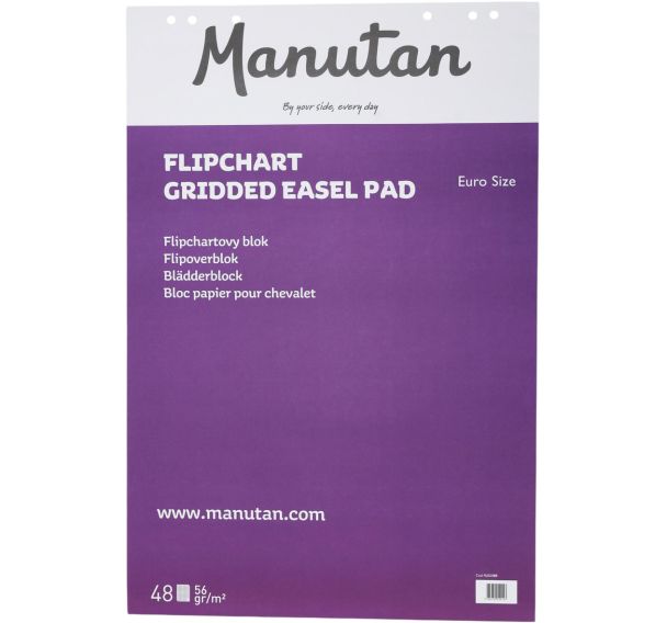 Bloc papier p/chevalet Quadrillé 56 g lot 5
