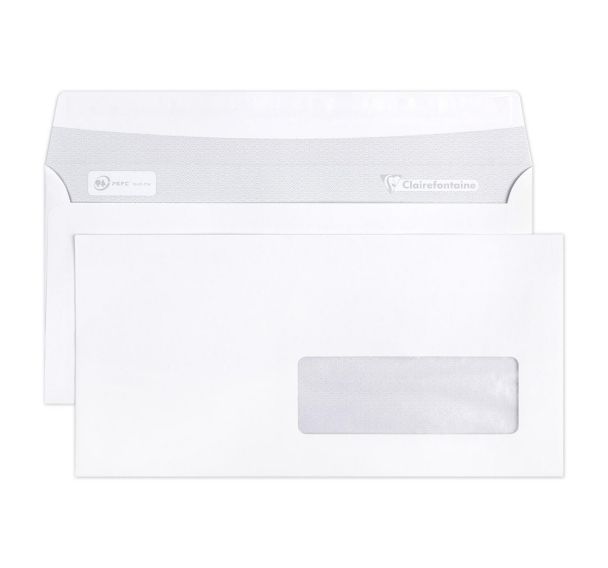 Boite 500 enveloppes auto.adh 110x220 fen35x100 90g