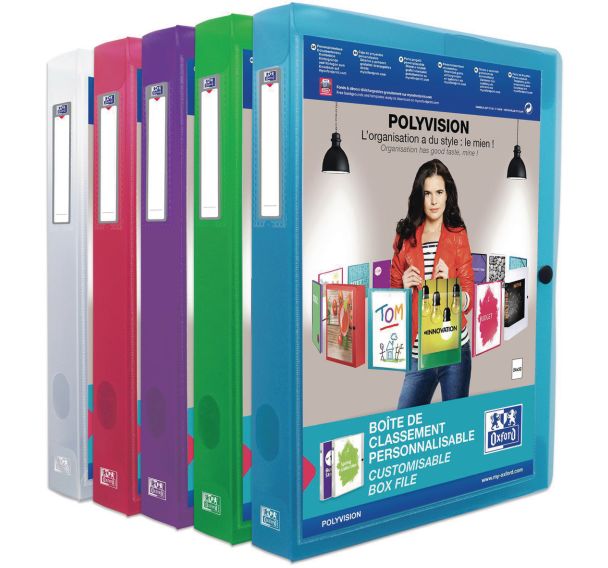 Boite Oxford Polyvision 24x32 Dos 40mm Polypro - Assorti