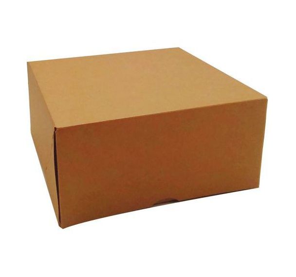 Boîte à entremets en carton kraft brun - Lot de 50 - Matfer Flo