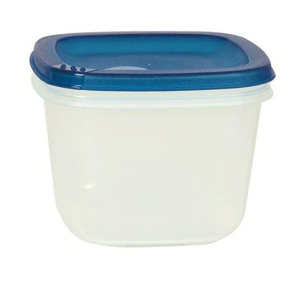 Boîte carrée avec couvercle bleu - 1l