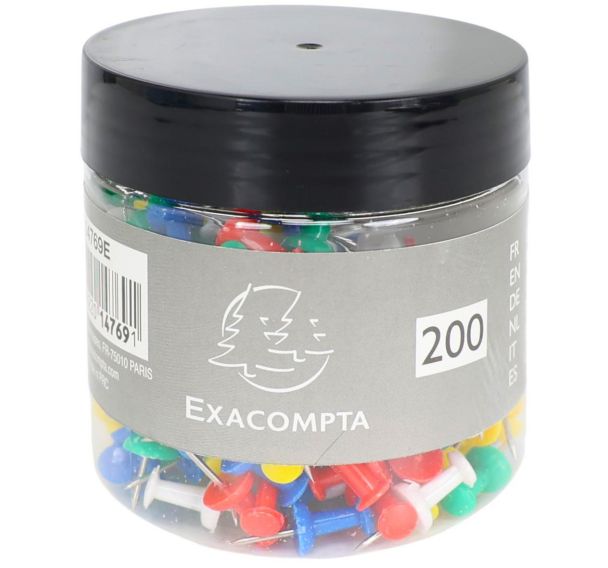 Boîte de 200 épingles push pins hauteur de pointe 7mm