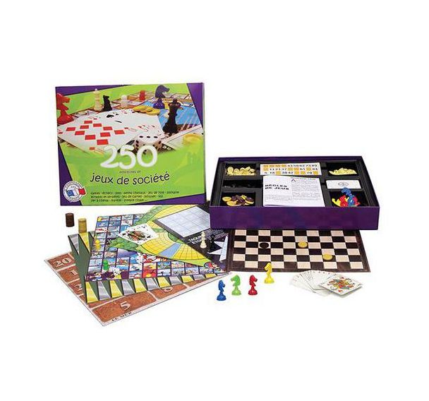 Boîte de 250 jeux de société