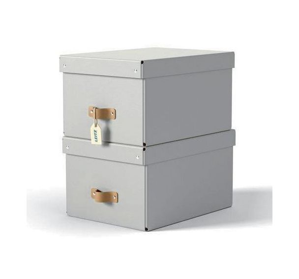 Boîte de rangement Puro avec couvercle - format moyen - 17 L - Leitz