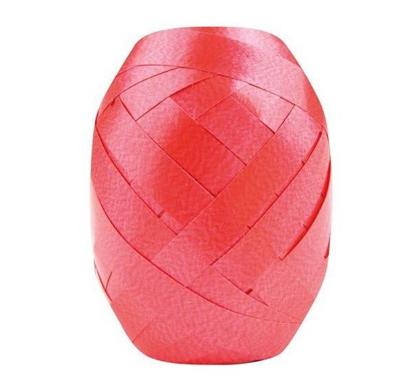Bolduc oeuf satiné - 7 mmx10m - Rouge - Lot de 20
