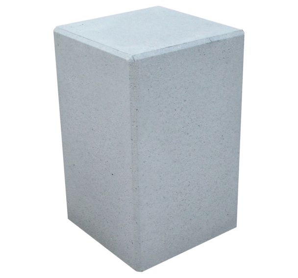 Borne CARRY carrée béton - gris sablé