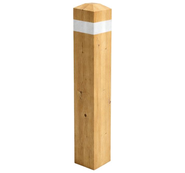 Borne carrée fixe rétro-réfléchissante H125 cm- pin traité - Mobextan