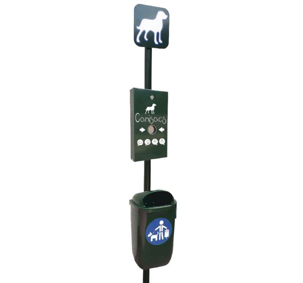Borne propreté canine - corbeille 50L 500 sacs - Manutan Expert