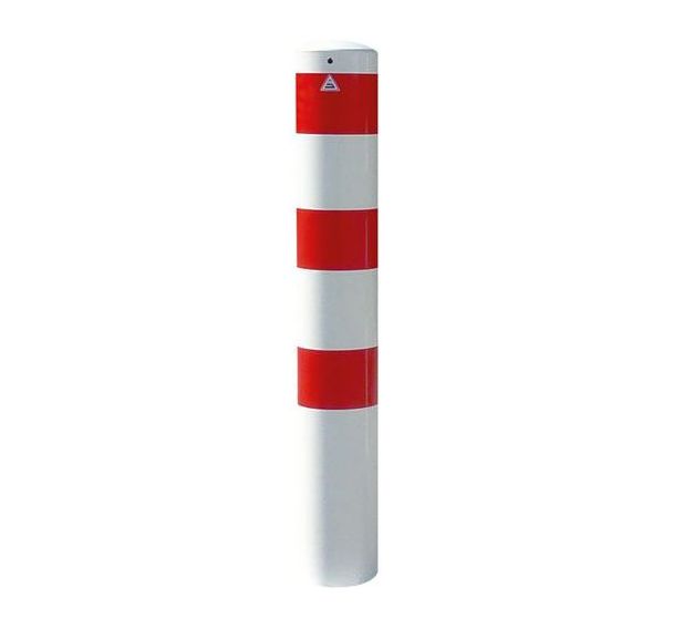 Borne en tube acier amovible sans verrou avec bande rouge