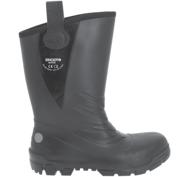 Botte pvc noir fourre s5 36-47 - Singer