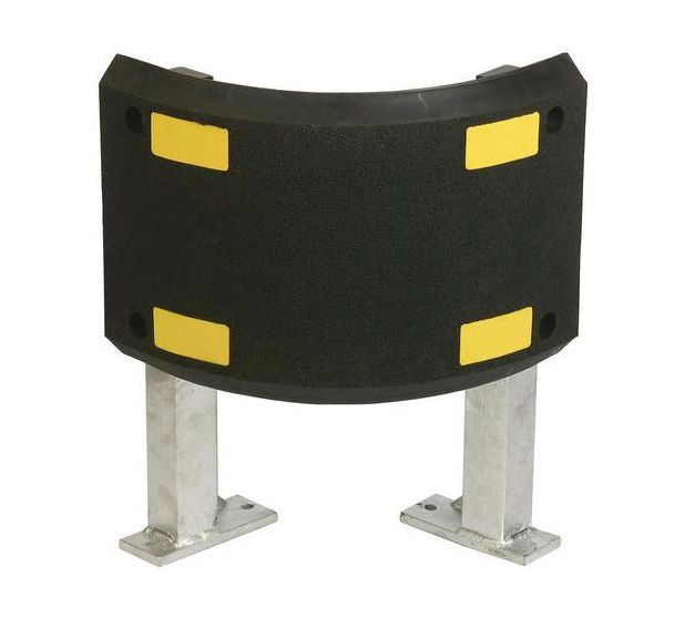 Bouclier arc sur poteau - Noir