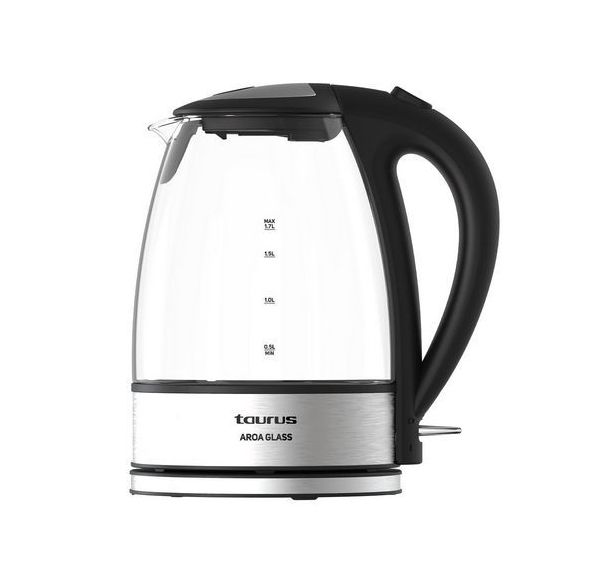 Bouilloire en verre 2200 W 1,7 L Aroa Glass - Taurus