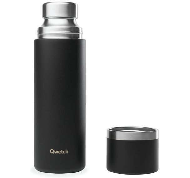 Bouteille isotherme Matt noir - 750ml - Qwetch