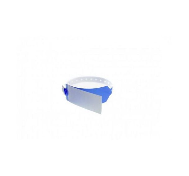 Bracelet hôpital avec rabat pour étiquette adulte lot de 100 - Sogedex