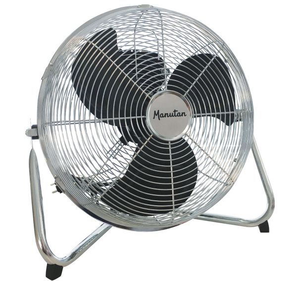 Brasseur d'air métal chromé à poser 70 W - Ø 35 cm